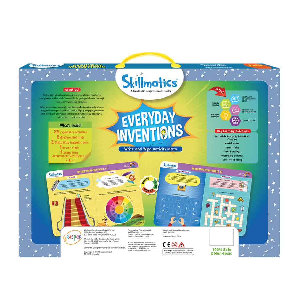 Skillmatics Everyday Inventions – 26 Repeatable STEM Activities